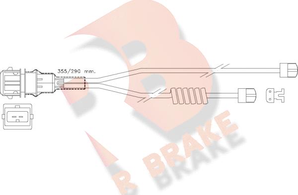 R Brake 610254RB - Indikators, Bremžu uzliku nodilums autodraugiem.lv