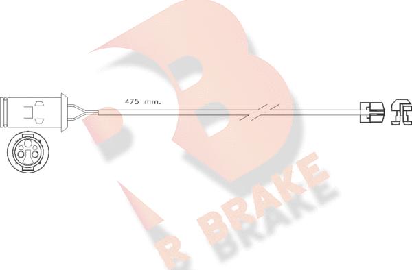 R Brake 610255RB - Indikators, Bremžu uzliku nodilums autodraugiem.lv