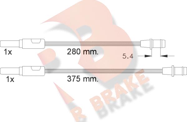 R Brake 610261RB - Indikators, Bremžu uzliku nodilums autodraugiem.lv