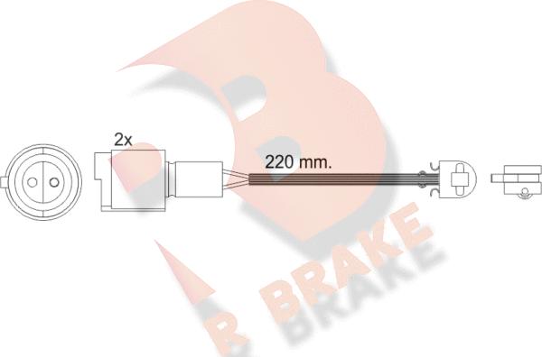 R Brake 610239RB - Indikators, Bremžu uzliku nodilums autodraugiem.lv