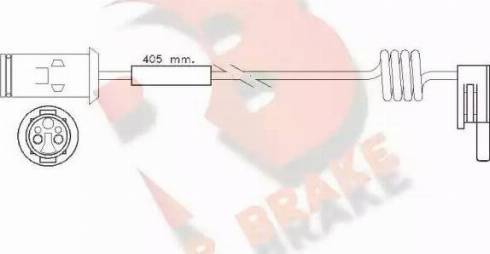 R Brake 610236RB - Indikators, Bremžu uzliku nodilums autodraugiem.lv