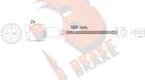 R Brake 610238RB - Indikators, Bremžu uzliku nodilums autodraugiem.lv