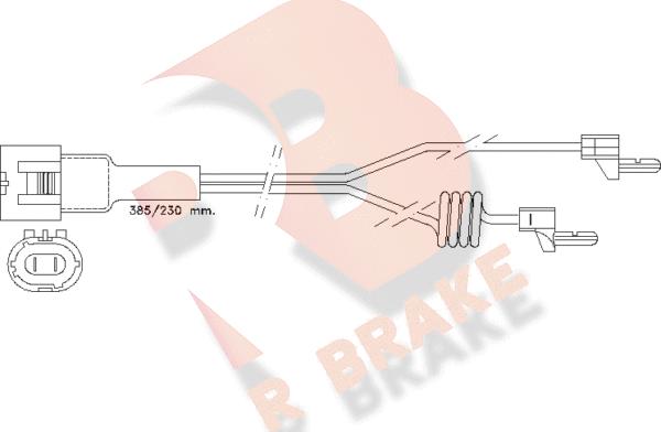 R Brake 610233RB - Indikators, Bremžu uzliku nodilums autodraugiem.lv