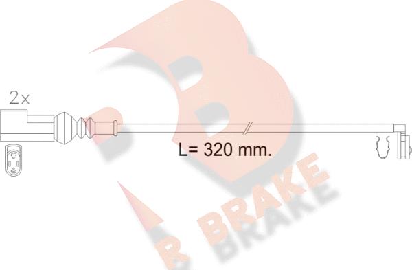 R Brake 610223RB - Indikators, Bremžu uzliku nodilums autodraugiem.lv