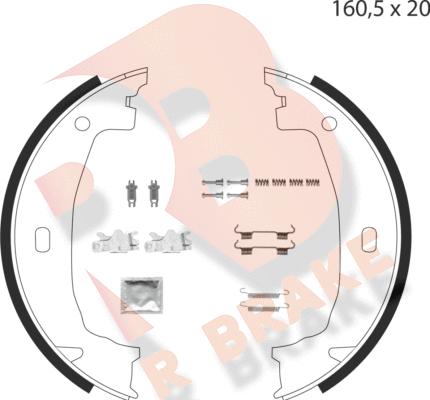 R Brake 79RBPB4001 - Bremžu loku kompl., Stāvbremze autodraugiem.lv
