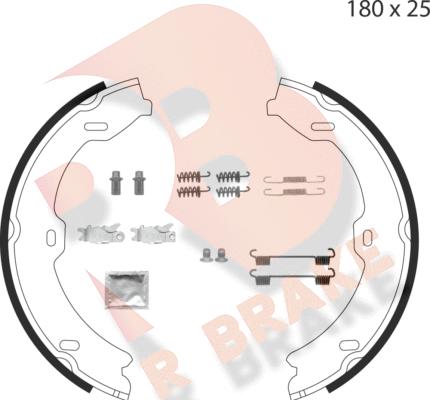 R Brake 79RBPB4015 - Bremžu loku kompl., Stāvbremze autodraugiem.lv