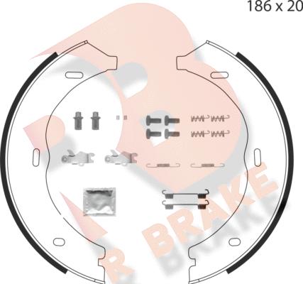 R Brake 79RBPB4018 - Bremžu loku kompl., Stāvbremze autodraugiem.lv