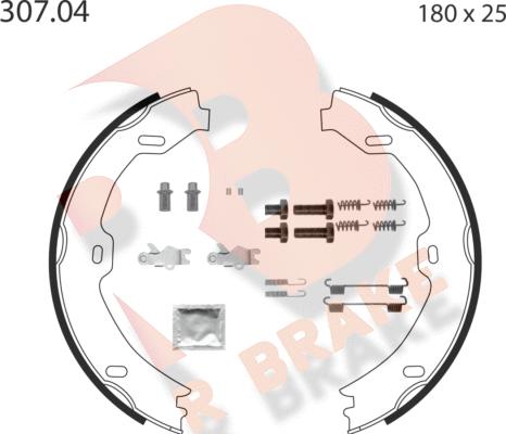 R Brake 79RBPB4013 - Bremžu loku kompl., Stāvbremze autodraugiem.lv