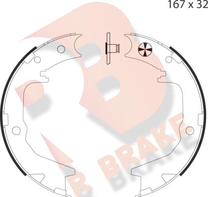 R Brake 79RBPB4034 - Bremžu loku kompl., Stāvbremze autodraugiem.lv