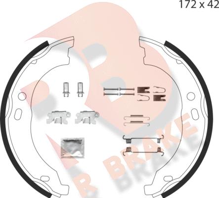 R Brake 79RBPB4020 - Bremžu loku kompl., Stāvbremze autodraugiem.lv