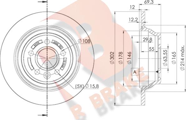 R Brake 78RBD19078 - Bremžu diski autodraugiem.lv