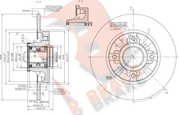 R Brake 78RBD14034 - Bremžu diski autodraugiem.lv