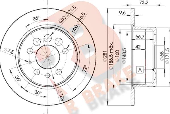 R Brake 78RBD15782 - Bremžu diski autodraugiem.lv