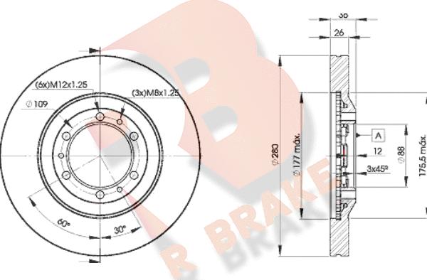 R Brake 78RBD29050 - Bremžu diski autodraugiem.lv