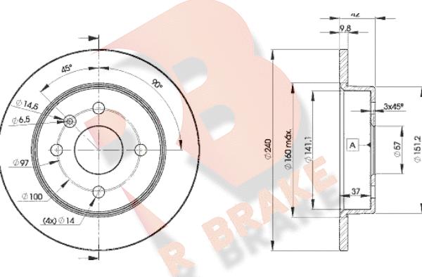 R Brake 78RBD29108 - Bremžu diski autodraugiem.lv