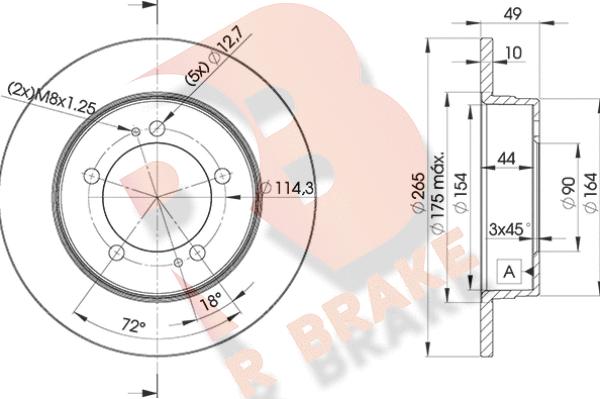 R Brake 78RBD29284 - Bremžu diski autodraugiem.lv