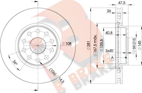 R Brake 78RBD24639 - Bremžu diski autodraugiem.lv