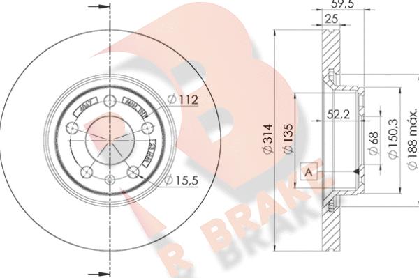 R Brake 78RBD24067 - Bremžu diski autodraugiem.lv