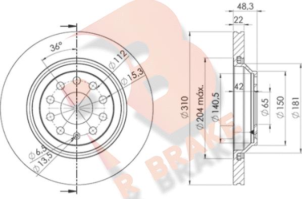 R Brake 78RBD24082 - Bremžu diski autodraugiem.lv