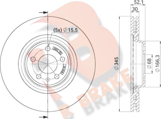 R Brake 78RBD24150 - Bremžu diski autodraugiem.lv