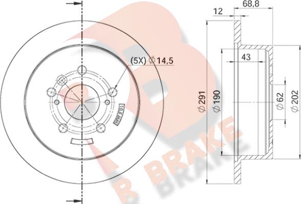 R Brake 78RBD24126 - Bremžu diski autodraugiem.lv