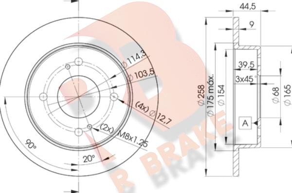 R Brake 78RBD24201 - Bremžu diski autodraugiem.lv