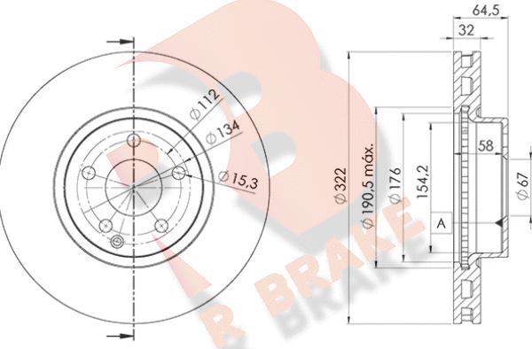 R Brake 78RBD25558 - Bremžu diski autodraugiem.lv