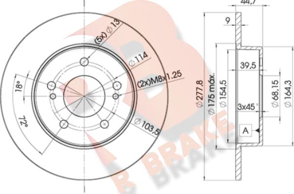 R Brake 78RBD25059 - Bremžu diski autodraugiem.lv