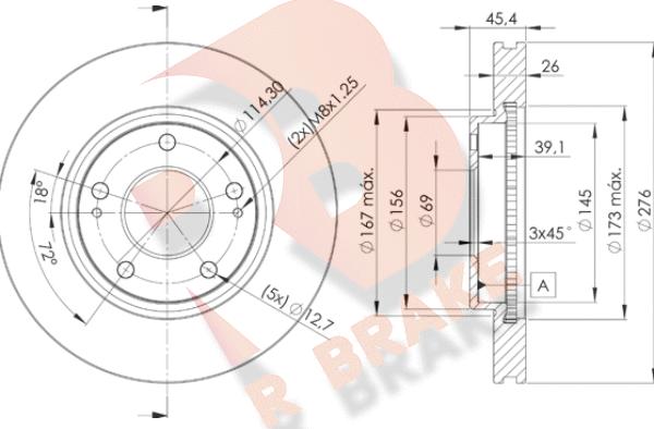 R Brake 78RBD25399 - Bremžu diski autodraugiem.lv