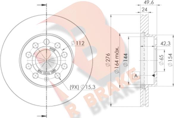 R Brake 78RBD26095 - Bremžu diski autodraugiem.lv