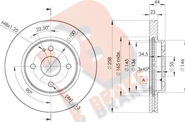 R Brake 78RBD26036 - Bremžu diski autodraugiem.lv