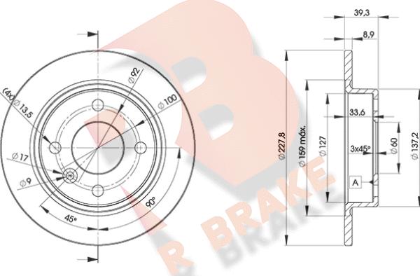 R Brake 78RBD26165 - Bremžu diski autodraugiem.lv