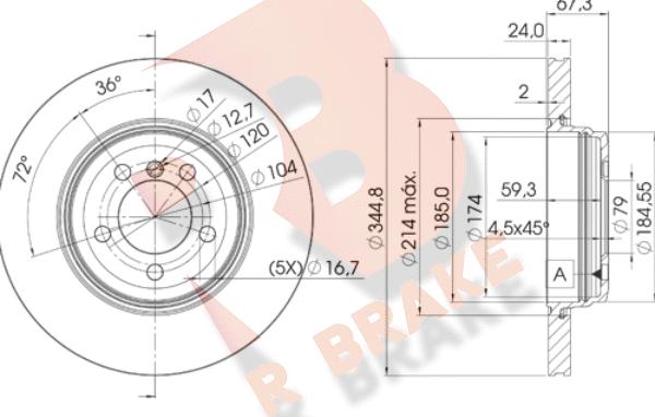 R Brake 78RBD26129 - Bremžu diski autodraugiem.lv