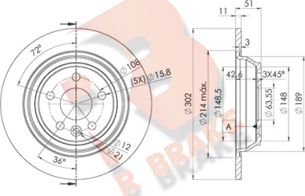 R Brake 78RBD26769 - Bremžu diski autodraugiem.lv