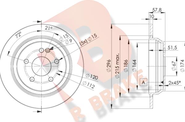 R Brake 78RBD20416 - Bremžu diski autodraugiem.lv