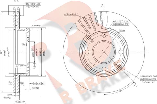 R Brake 78RBD20570 - Bremžu diski autodraugiem.lv