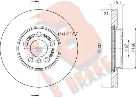 R Brake 78RBD20041 - Bremžu diski autodraugiem.lv