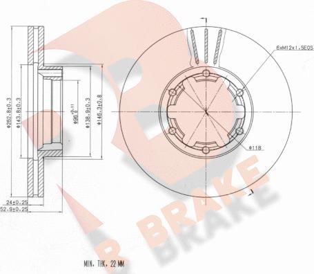 R Brake 78RBD20013 - Bremžu diski autodraugiem.lv