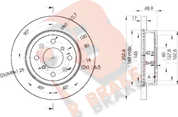 R Brake 78RBD20715 - Bremžu diski autodraugiem.lv