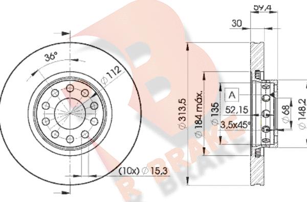 R Brake 78RBD28015 - Bremžu diski autodraugiem.lv