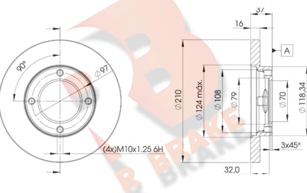 R Brake 78RBD28702 - Bremžu diski autodraugiem.lv