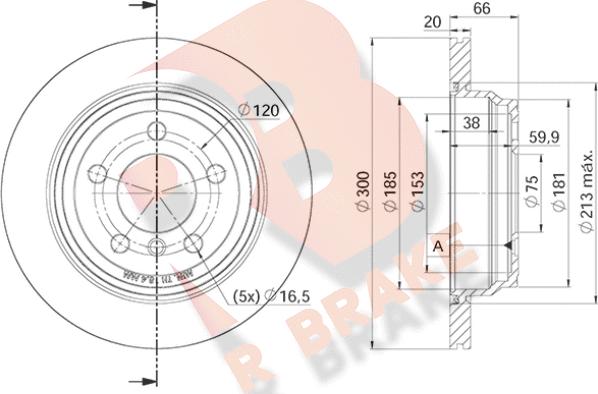 R Brake 78RBD23418 - Bremžu diski autodraugiem.lv