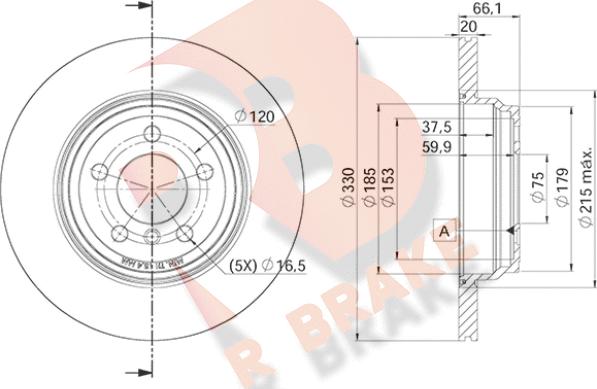 R Brake 78RBD23420 - Bremžu diski autodraugiem.lv