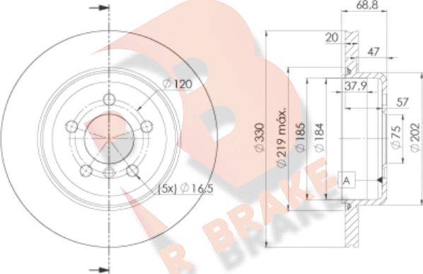 R Brake 78RBD23558 - Bremžu diski autodraugiem.lv