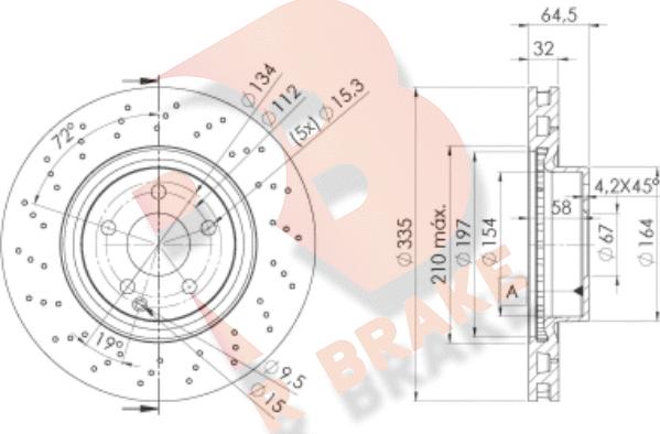 R Brake 78RBD23056 - Bremžu diski autodraugiem.lv