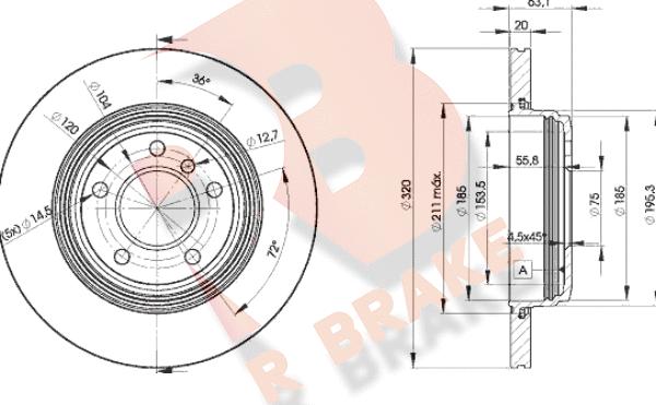 R Brake 78RBD23215 - Bremžu diski autodraugiem.lv