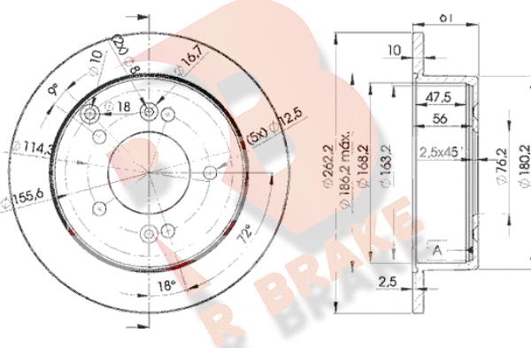 R Brake 78RBD22905 - Bremžu diski autodraugiem.lv