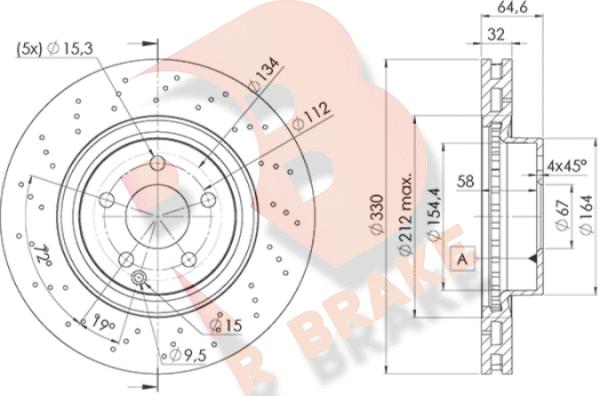 R Brake 78RBD22592 - Bremžu diski autodraugiem.lv