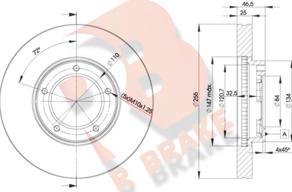 R Brake 78RBD22609 - Bremžu diski autodraugiem.lv