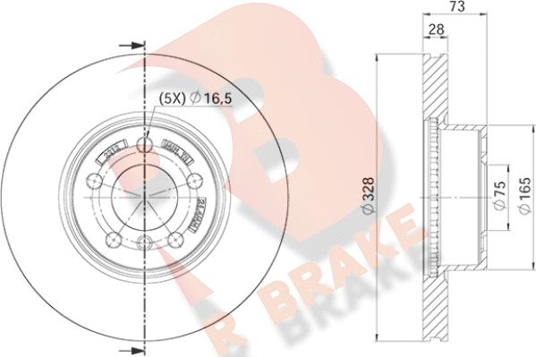 R Brake 78RBD22212 - Bremžu diski autodraugiem.lv